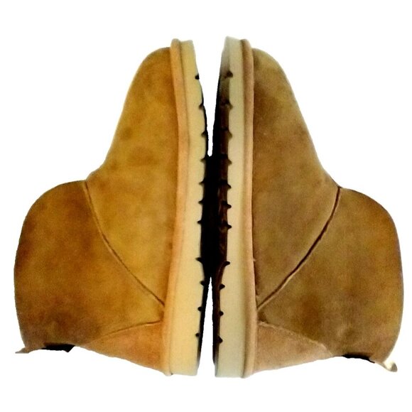 Cabelas Women's Boots Shearling Lined Suede Ankle Bootie Pull On Non-Slip - 8M - Picture 4 of 8